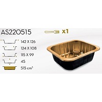 50541 - ALU FOOD CONTAINER 515 ML ECLIPSE LINE